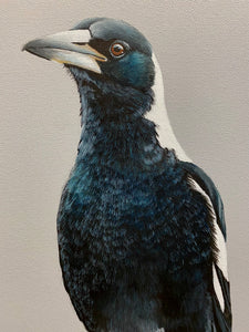 Full Body Magpie Painting 16" by 20" Acrylic Original