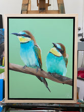 Load image into Gallery viewer, Rainbow Bee Eaters Painting 16&quot; by 20&quot; Acrylic Original