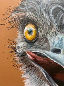 Emu Painting 16" by 20" Acrylic Original