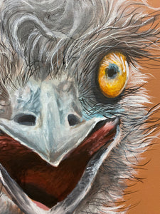 Emu Painting 16" by 20" Acrylic Original