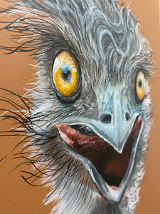 Emu Painting 16" by 20" Acrylic Original