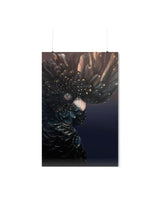 Load image into Gallery viewer, Premium Satin Black Cockatoo Print