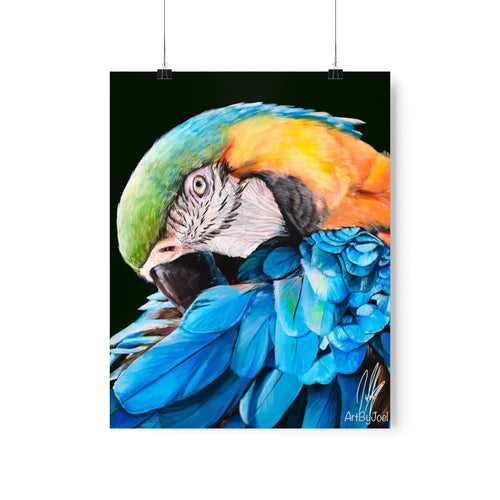 Premium Satin Manko the Macaw Print