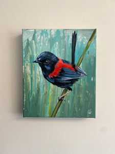 Red Backed Wren Original Painting