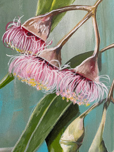 Kookaburra and Flowers (Original Painting)