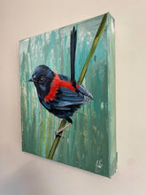 Load image into Gallery viewer, Red Backed Wren Original Painting
